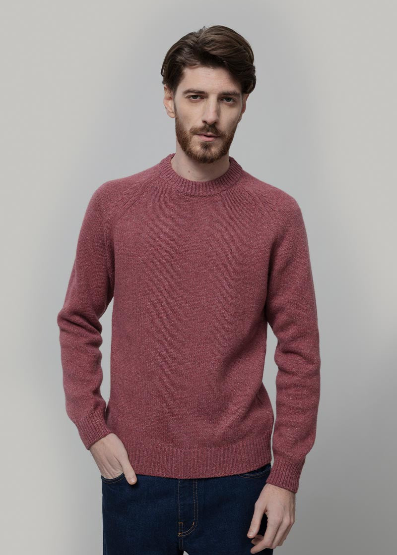 Maglia Cashmere Uomo Donegal Girocollo Biagio - Rifò Lab Moda circolare made in Italy