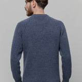 Maglia Cashmere Uomo Donegal Girocollo Blu Biagio - Rifò Lab Moda circolare made in Italy