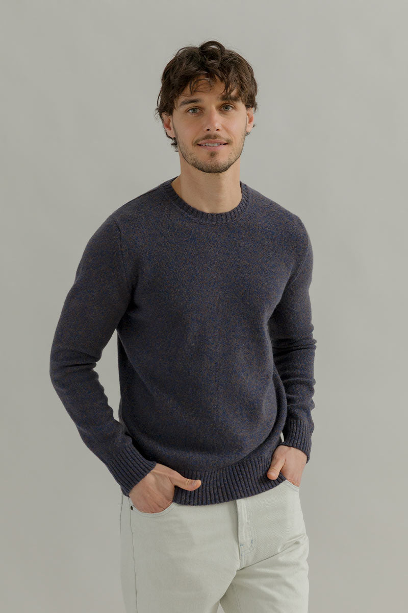 Maglione Cashmere Girocollo Uomo Romeo - Rifò Lab Moda circolare made in Italy
Blu Violato