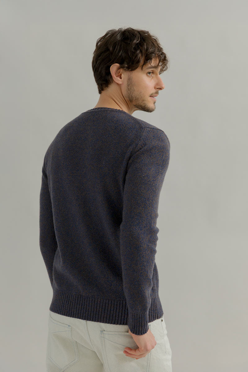 Maglione Cashmere Girocollo Uomo Romeo - Rifò Lab Moda circolare made in Italy
Blu Violato
