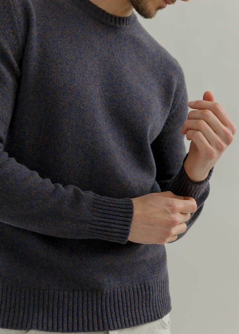 Maglione Cashmere Girocollo Uomo Romeo - Rifò Lab Moda circolare made in Italy
Blu Violato