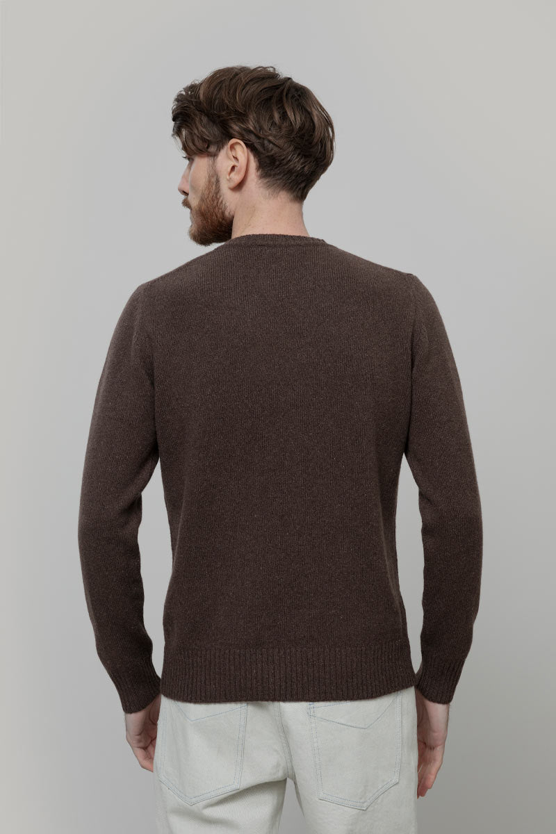 Maglione Cashmere Girocollo Uomo Romeo - Rifò Lab Moda circolare made in Italy
Marrone Corteccia