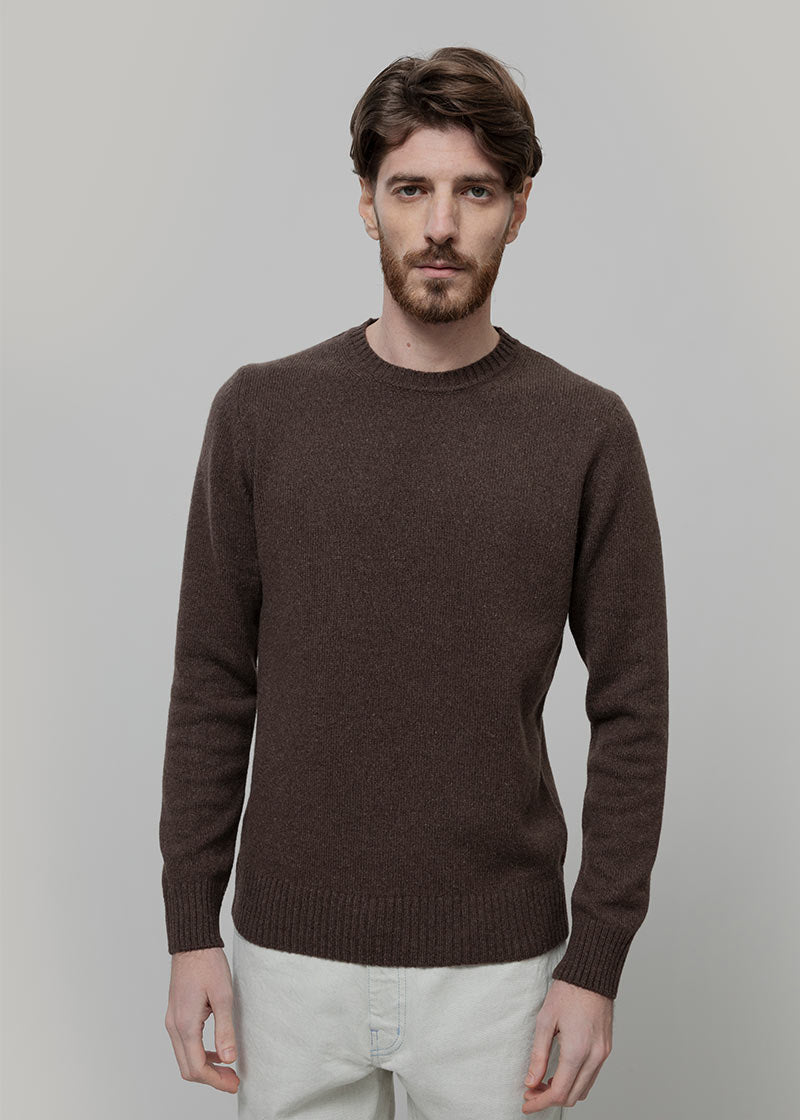 Maglione Cashmere Girocollo Uomo Romeo - Rifò Lab Moda circolare made in Italy
Marrone Corteccia