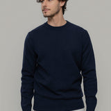 Blu Mora | Maglione uomo cashmere rigenerato paricollo