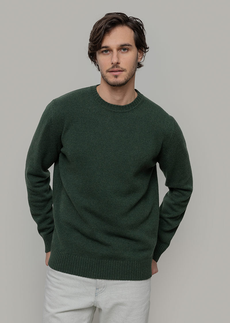 Maglia Uomo Cashmere Rigenerato Romeo Verde Muschio