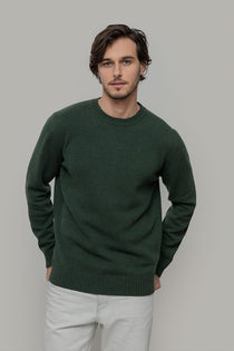 Maglia Uomo Cashmere Rigenerato Romeo Verde Muschio