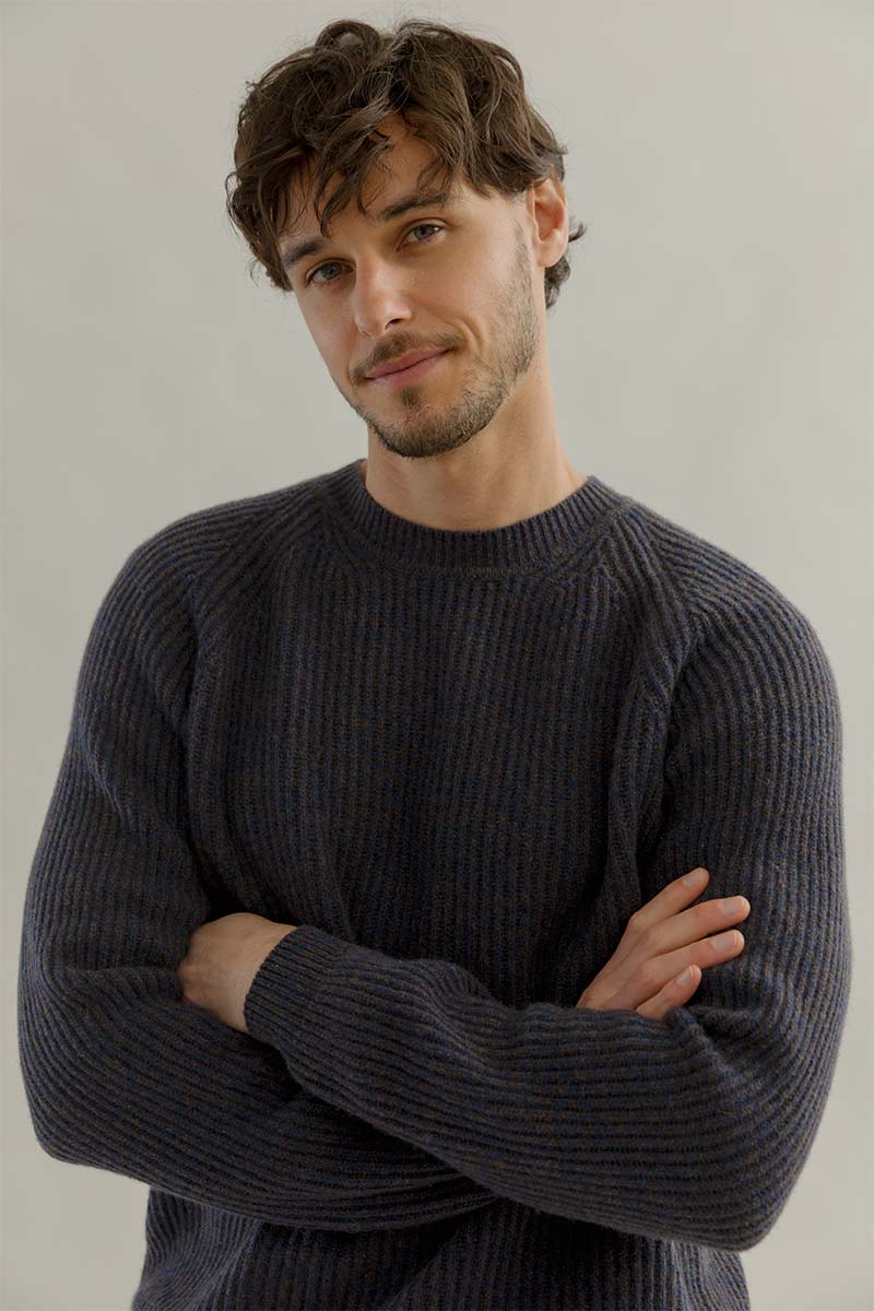 Maglione Girocollo Uomo Cashmere Sante - Rifò Lab Moda circolare made in Italy
Blu Violato