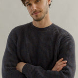 Maglione Girocollo Uomo Cashmere Sante - Rifò Lab Moda circolare made in Italy
Blu Violato