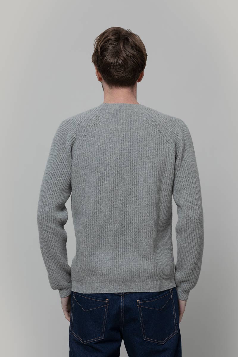 Maglione Girocollo Uomo Cashmere Sante - Rifò Lab Moda circolare made in Italy
Grigio Calce