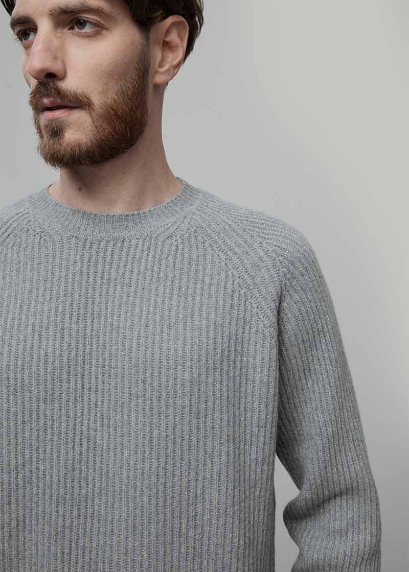 Maglione Girocollo Uomo Cashmere Sante - Rifò Lab Moda circolare made in Italy
Grigio Calce