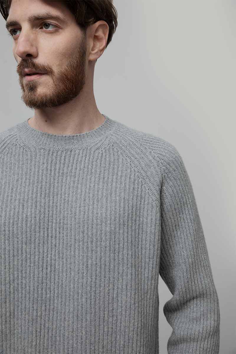Maglione Girocollo Uomo Cashmere Sante - Rifò Lab Moda circolare made in Italy
Grigio Calce