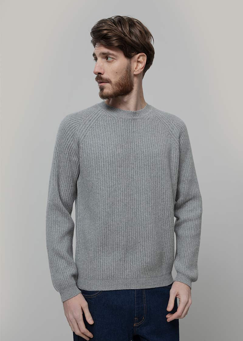 Maglione Girocollo Uomo Cashmere Sante - Rifò Lab Moda circolare made in Italy
Grigio Calce