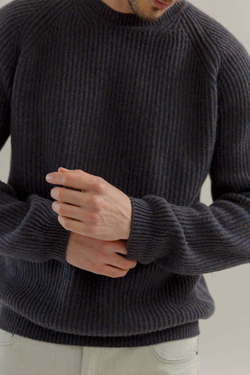 Maglione Girocollo Uomo Cashmere Sante - Rifò Lab Moda circolare made in Italy
Blu Violato