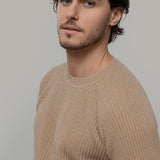 Maglione Uomo Cashmere Rigenerato a Coste Sante- Rifò Lab Moda circolare made in Italy 
