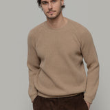 Maglione Uomo Cashmere Rigenerato a Coste Sante- Rifò Lab Moda circolare made in Italy 
