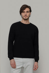 Maglione Uomo Cashmere Rigenerato a Coste Sante- Rifò Lab Moda circolare made in Italy 
