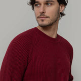 Maglione Uomo Cashmere Rigenerato a Coste Sante- Rifò Lab Moda circolare made in Italy 
