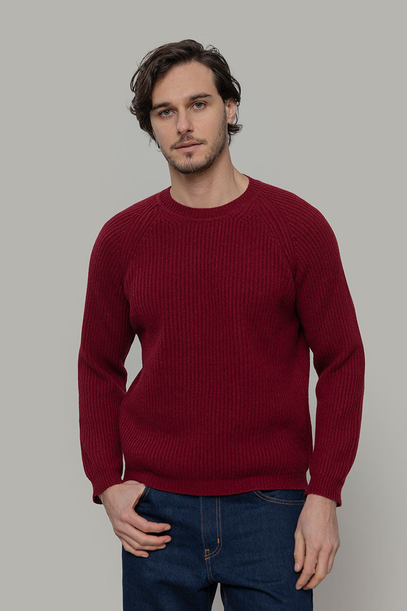 Maglione Uomo Cashmere Rigenerato a Coste Sante- Rifò Lab Moda circolare made in Italy 
