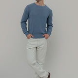 Blu Atlantico | Maglioncino leggero cotone jeans rigenerato