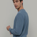 Blu Atlantico | Maglioncino leggero cotone jeans rigenerato