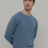 Blu Atlantico | Maglioncino leggero cotone jeans rigenerato