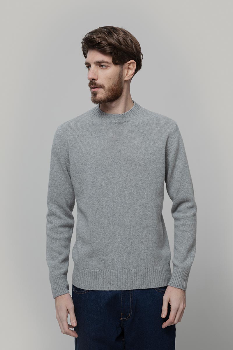 Maglia Uomo Lana Rigenerata Ferruccio - Rifò Lab Moda circolare made in Italy
Grigio Calce
