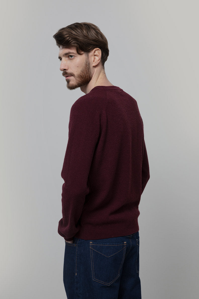 Maglioncino Uomo Lana Extrafine Maglia Girocollo Massimo - Rifò Lab Moda circolare made in Italy
Viola Uva