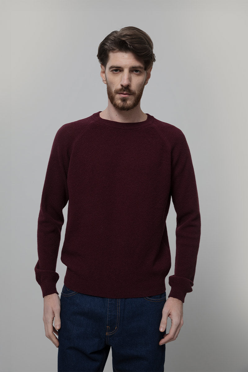 Maglioncino Uomo Lana Extrafine Maglia Girocollo Massimo - Rifò Lab Moda circolare made in Italy
Viola Uva
