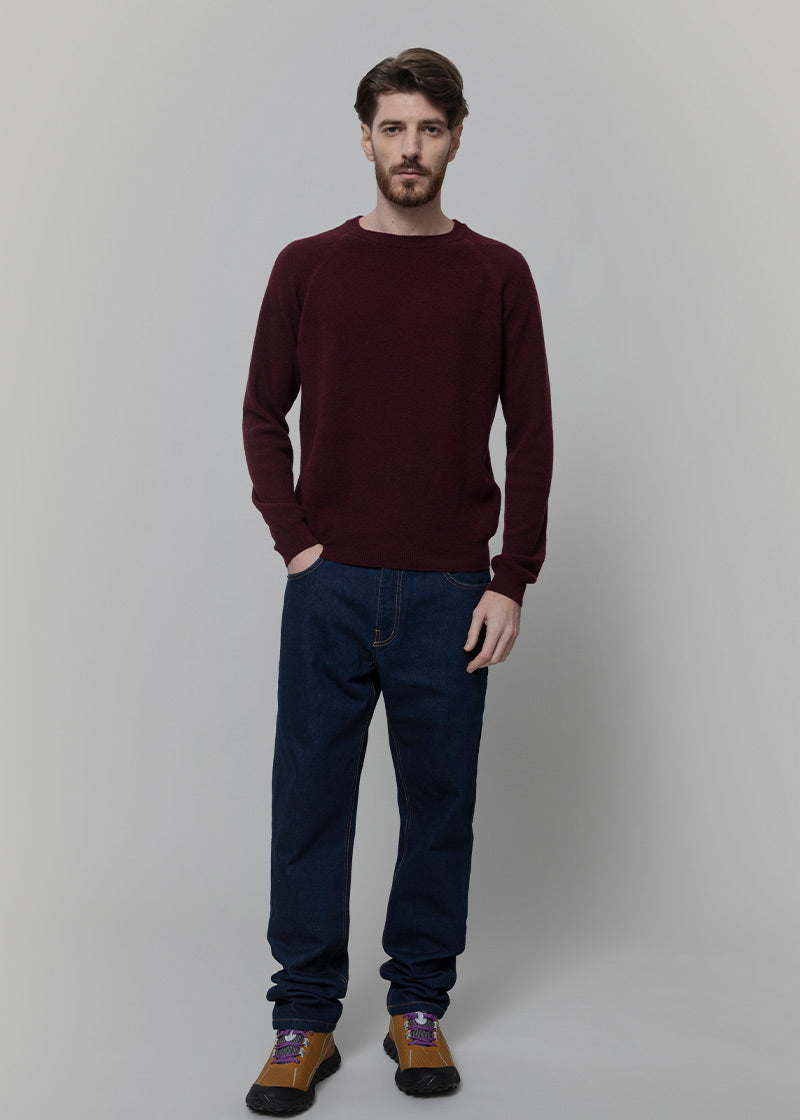 Maglioncino Uomo Lana Extrafine Maglia Girocollo Massimo - Rifò Lab Moda circolare made in Italy
Viola Uva