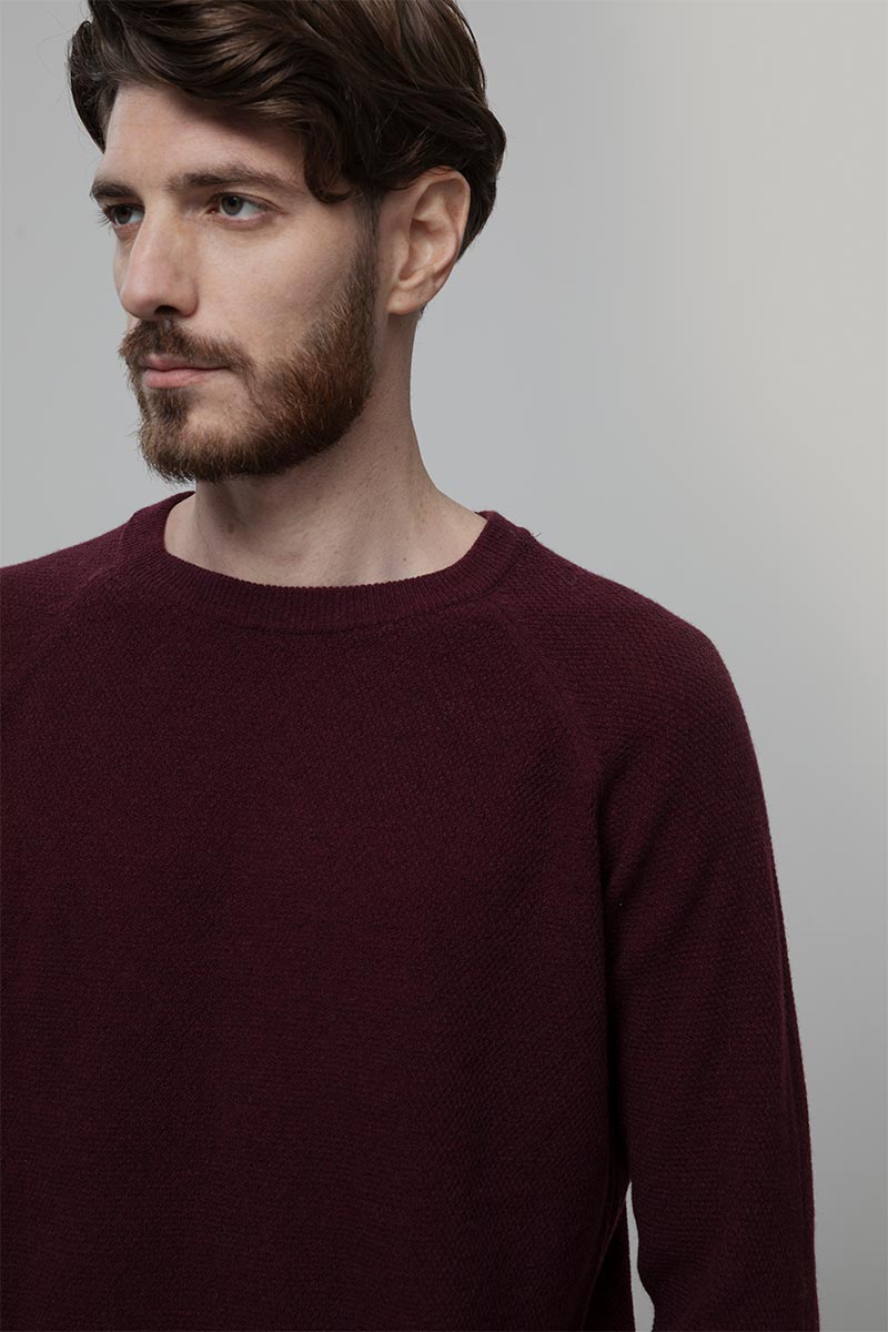 Maglioncino Uomo Lana Extrafine Maglia Girocollo Massimo - Rifò Lab Moda circolare made in Italy
Viola Uva