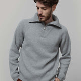 Maglione con Zip Uomo Lana Rigenerata Stefano - Rifò Lab Moda circolare made in Italy
Grigio Calce
