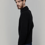 Maglione con Zip Uomo Lana Rigenerata Stefano - Rifò Lab Moda circolare made in Italy
Nero Ardesia