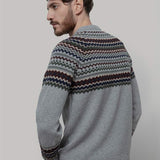 Maglione Uomo Lana Riciclata Stile Norvegese Fantasia Jacquard Armando  - Rifò Lab Moda circolare made in Italy