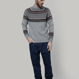 Maglione Uomo Lana Riciclata Stile Norvegese Fantasia Jacquard Armando  - Rifò Lab Moda circolare made in Italy