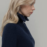 Maglia Zip Donna Lana Rigenerata Annalisa - Rifò Lab Moda circolare made in Italy 