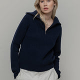 Maglia Zip Donna Lana Rigenerata Annalisa - Rifò Lab Moda circolare made in Italy 
