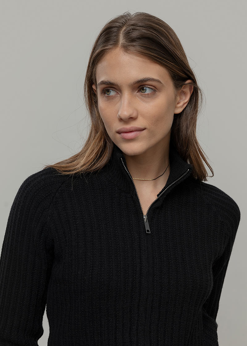 Cardigan Zip Donna Lana Rigenerata Ornella - Rifò Lab Moda circolare made in Italy
