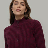 Cardigan Zip Donna Lana Rigenerata Ornella - Rifò Lab Moda circolare made in Italy