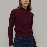 Cardigan Zip Donna Lana Rigenerata Ornella - Rifò Lab Moda circolare made in Italy
