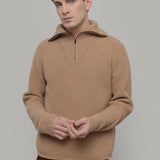 Maglione con Zip Uomo Lana Rigenerata Stefano - Rifò Lab Moda circolare made in Italy