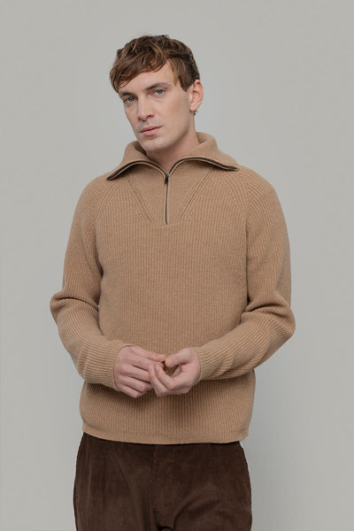 maglia-zip-lana-rigenerata-