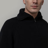 Maglione con Zip Uomo Lana Rigenerata Stefano - Rifò Lab Moda circolare made in Italy