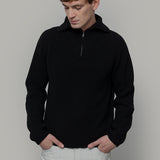 Maglione con Zip Uomo Lana Rigenerata Stefano - Rifò Lab Moda circolare made in Italy