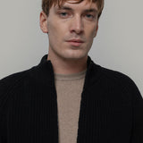 Cardigan con Zip Uomo Lana Rigenerata Vito - Rifò Lab Moda circolare made in Italy