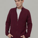Cardigan con Zip Uomo Lana Rigenerata Vito - Rifò Lab Moda circolare made in Italy