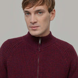 Cardigan con Zip Uomo Lana Rigenerata Vito - Rifò Lab Moda circolare made in Italy