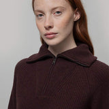 Maglia Zip Donna Lana Rigenerata Annalisa - Rifò Lab Moda circolare made in Italy 