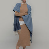Mantella Poncho Donna Cotone Rigenerato Mila - Rifò Lab Moda circolare made in Italy 