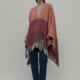 Mantella Poncho Donna Cotone Rigenerato Mila - Rifò Lab Moda circolare made in Italy 