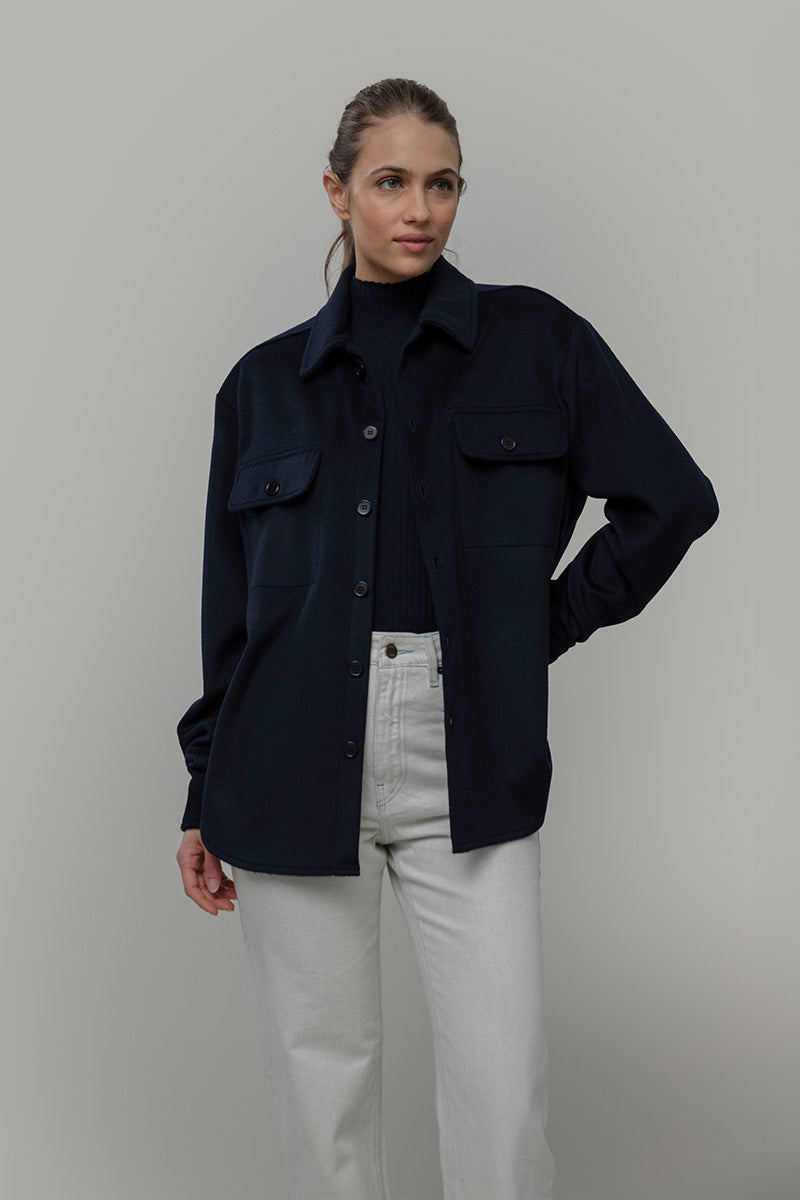 Overshirt Giacca Lana Donna e Uomo Unisex Lana Rigenerata - Rifò Lab Moda circolare made in Italy 